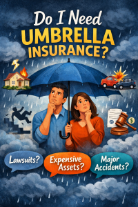 People considering umbrella insurance options