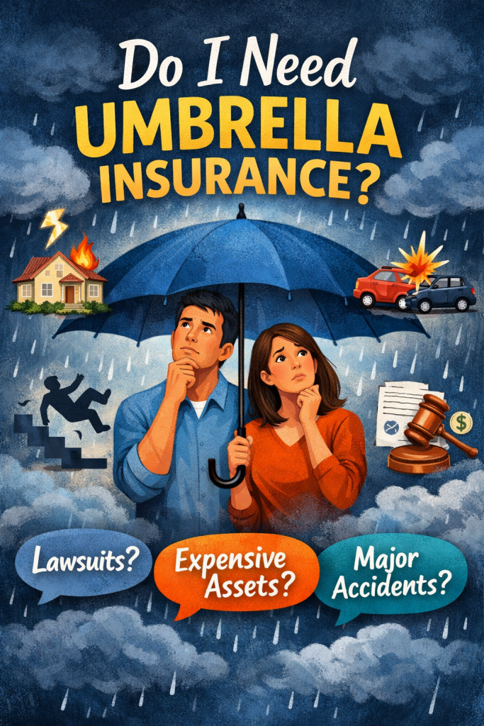 People considering umbrella insurance options
